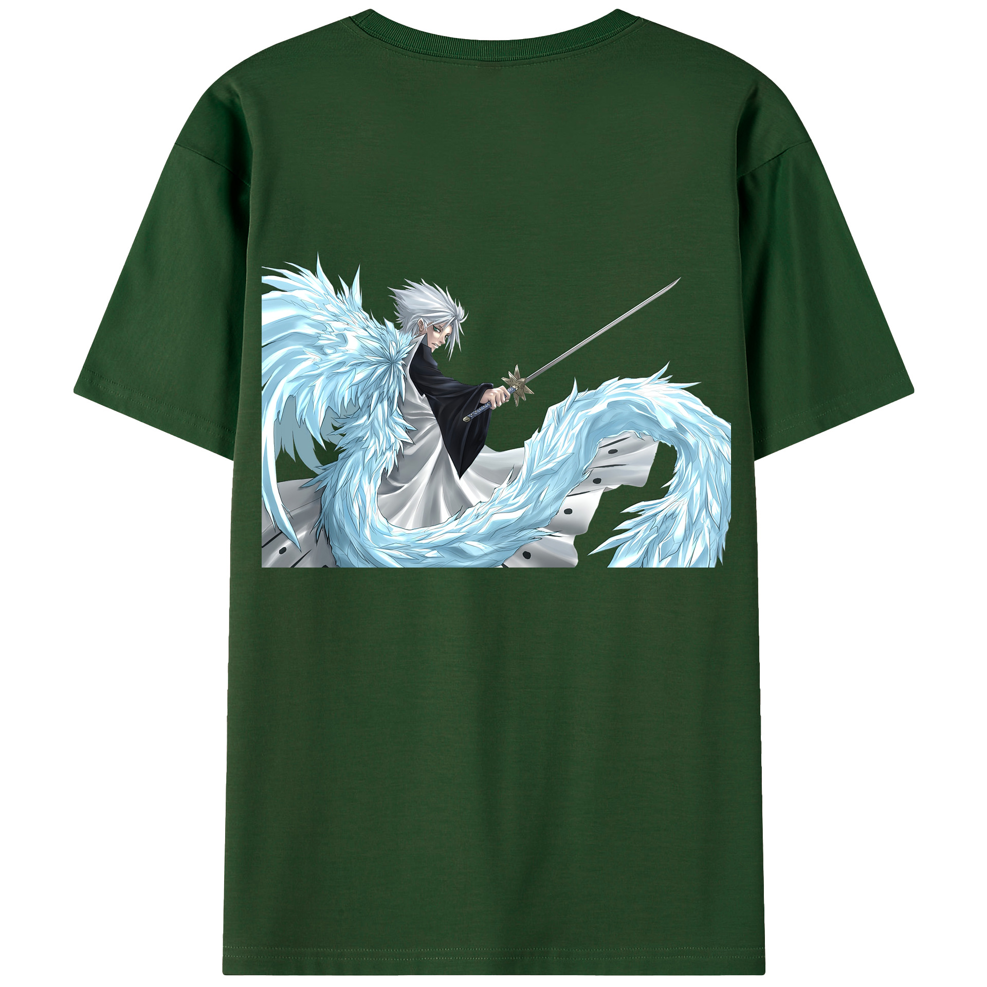 （画像用） ブリーチ 日番谷冬獅郎（ひつがや とうしろう） BLEACH Hitsugaya Toushirou 綿100％半袖Tシャツ（背面プリント）